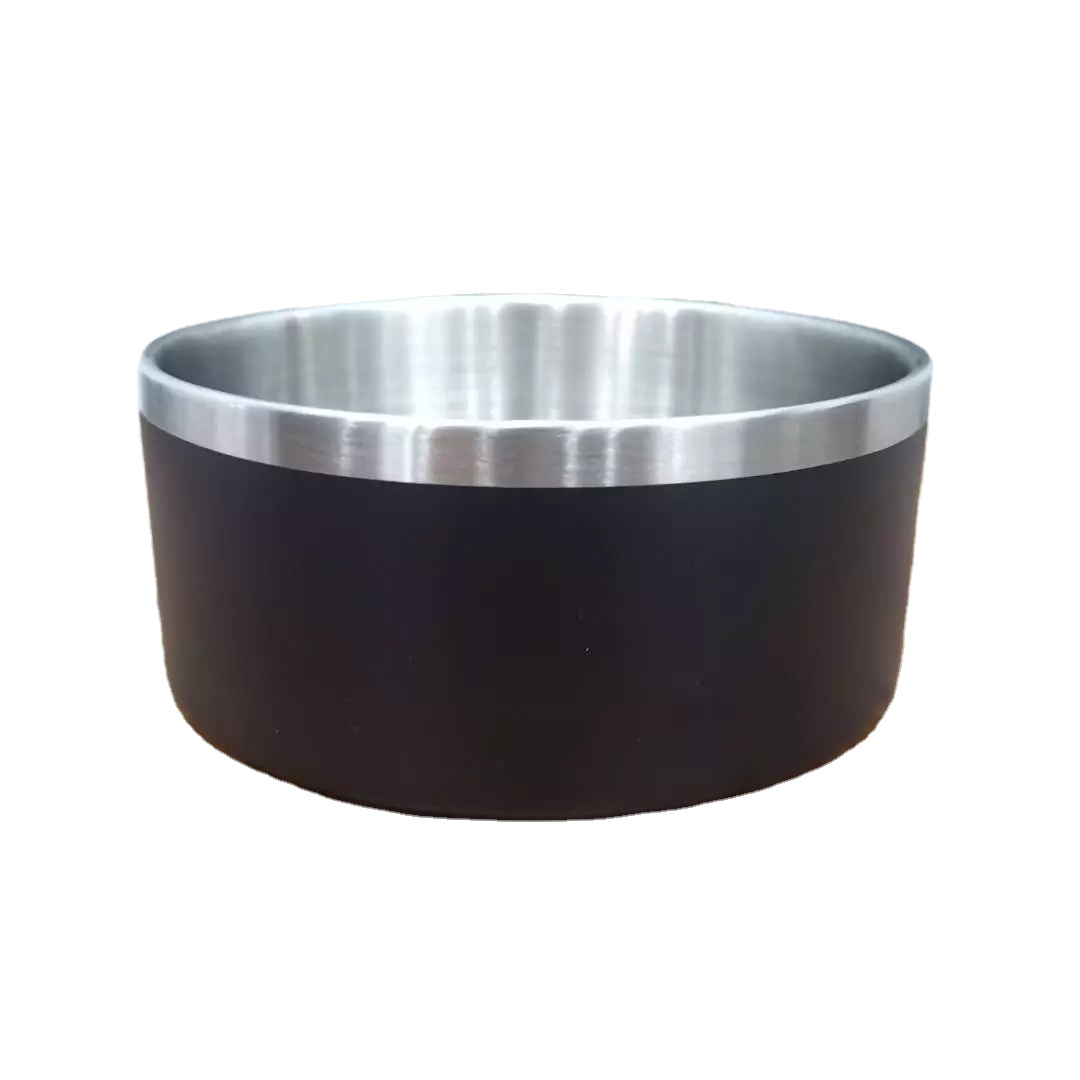 Nice Surface High Quality Low Price puppy bowl Double water bowl Wall Insulated Stainless Steel Powder Coated Dog Bowls