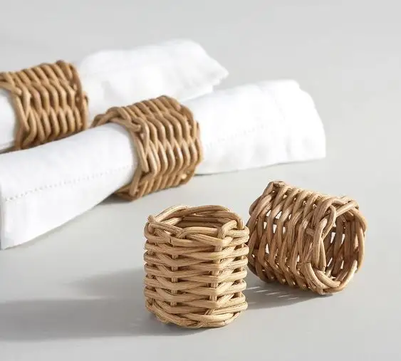 Sustainable Simplicity All-natural Wicker Rattan Napkin Ring