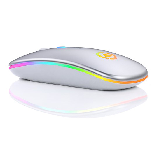 Бесшумная RGB светодиодная цветная подсветка для ноутбуков миниатюрная перезаряжаемая беспроводная мышь