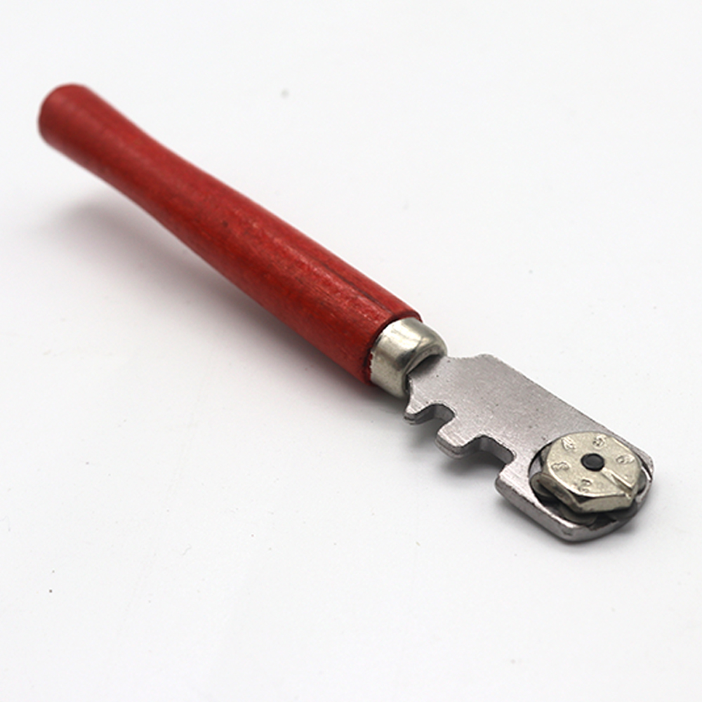Diamond glass oil cutter tool,6 Wheels type wooden handle glass cutter