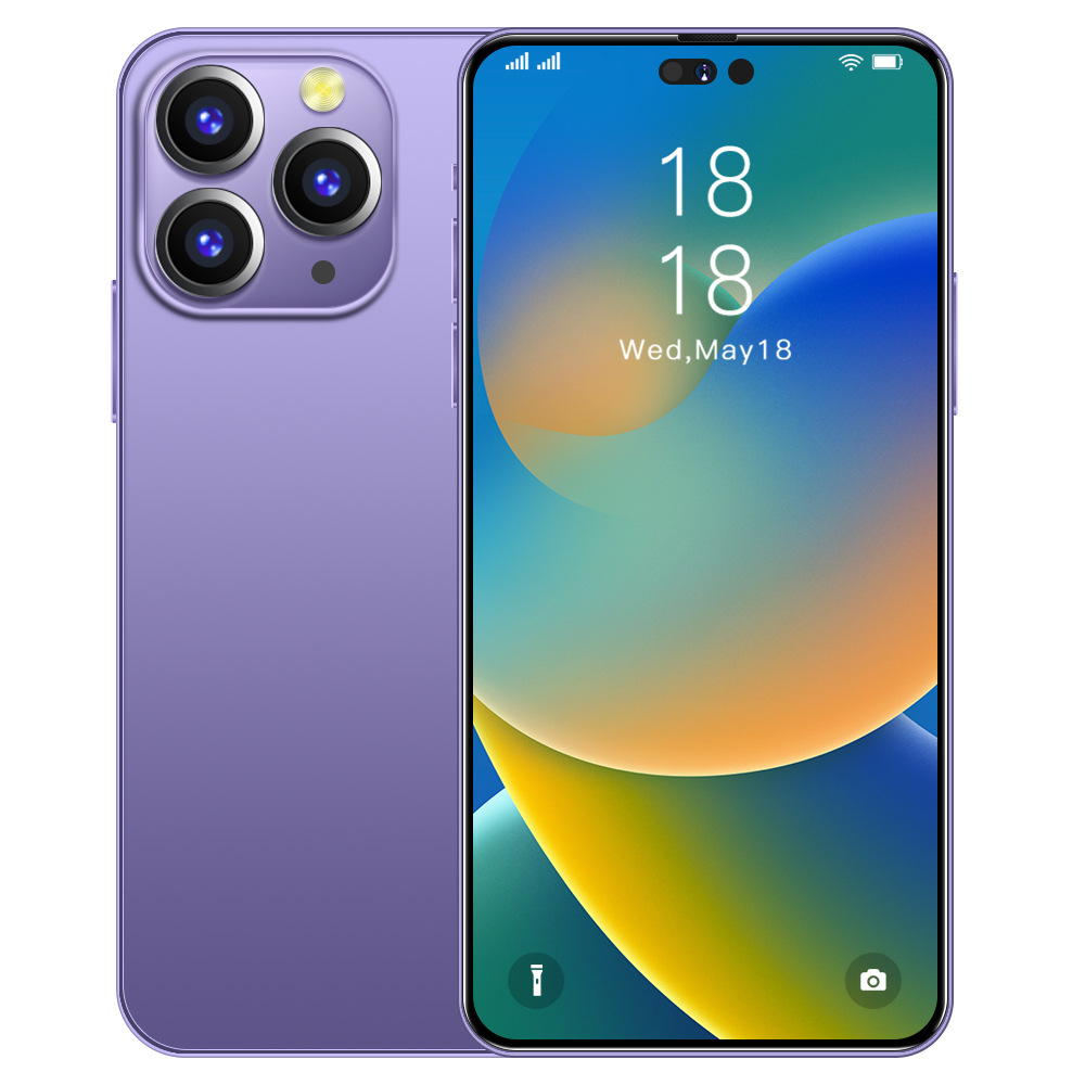 Оригинальный телефон i14 Pro MAX смартфонов 16 ГБ + 1 ТБ phone14 10-ядерный пусть мобильных телефонов аккумулятор большой емкости, не блокируется, Две сим-карты, чехол для мобильного телефона