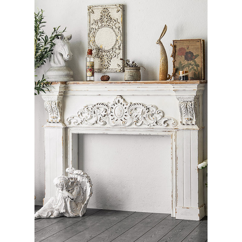 Minhui Newly Designed Fireplaces with Modern, Decorated Home Flame Fireplace Mantel Piece Porch Table