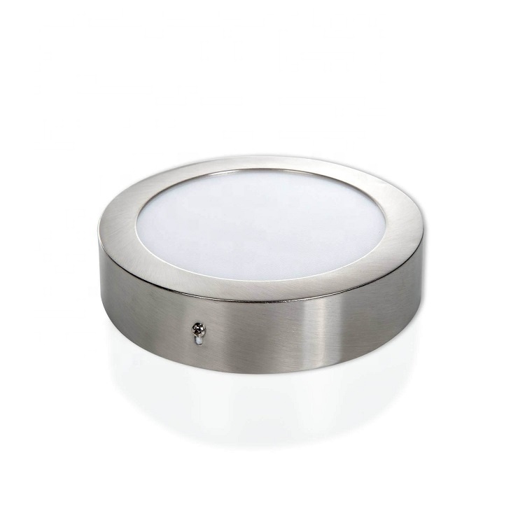 Factory modern indoor recessed nickel plating round smd 12w plant grow led panel light