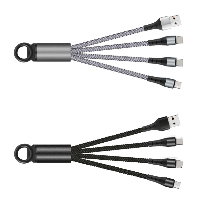 14 см нейлон плетеный 3 в 1 USB кабель для зарядки