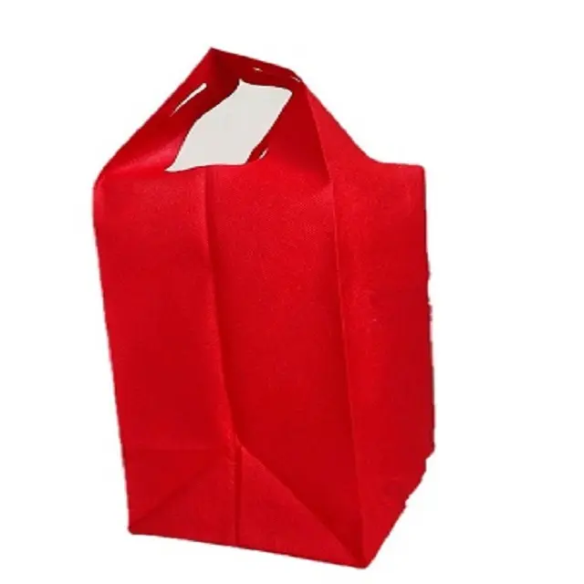 2022 Hot Sale Eco Friendly Green 60gsm Non Woven T-shirt Bag Shopping Tote Factory Shopping Bags