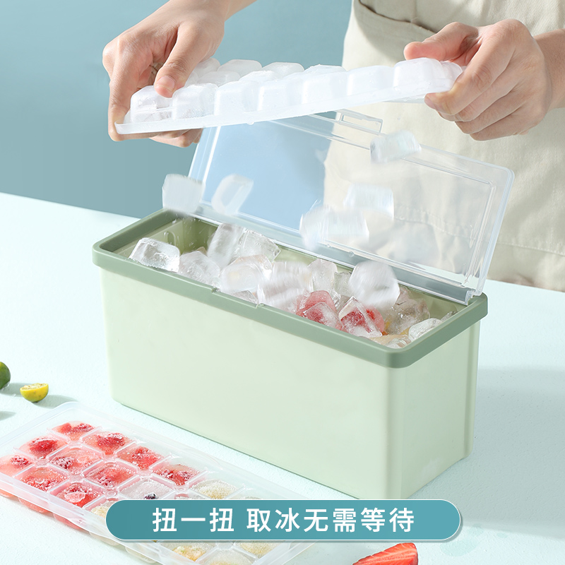 Haixin, форма для изготовления кубиков льда в зеленых ящиках с ложкой и коробкой