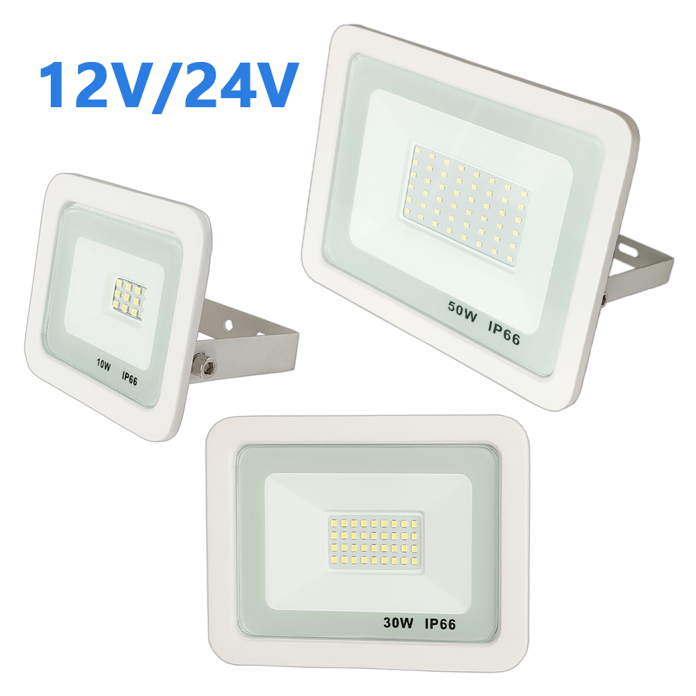 Ультратонкий smd водонепроницаемый ip65 DC 12v 24v наружный белый Светодиодный прожектор 10w 20w 30w 50w