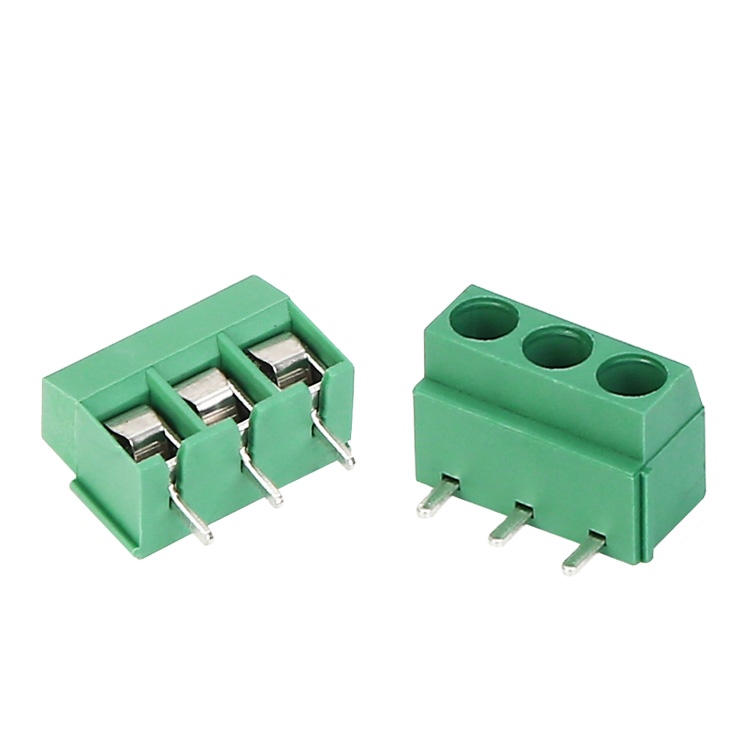 ZB 126 вертикальный правый угол 5,0 шаг 2 pin 3 pin Зеленый pcb винтовой зажим соединитель клеммной колодки
