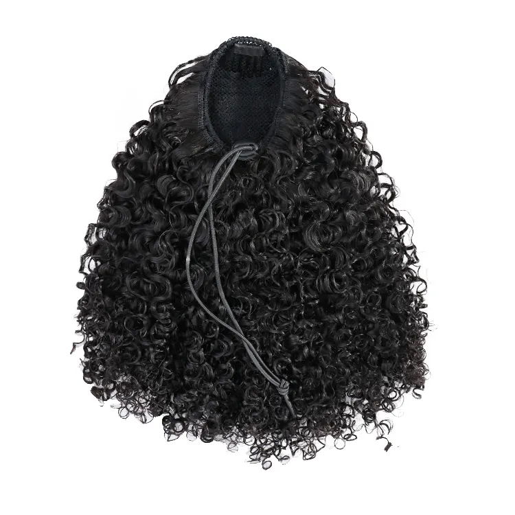 Welcome texture by black women 100% natural hand feeling afro kinky brazilian hair ponytail