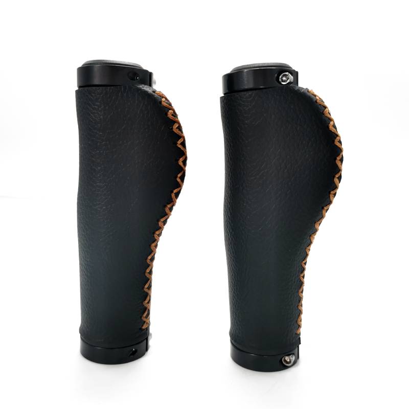 OEM leather Bike Grips MTB Bicycle Handlebar Sheath Aluminium Alloy Handlebar Cover Anti-Slip Rubber Bicycle Grips Bike parts