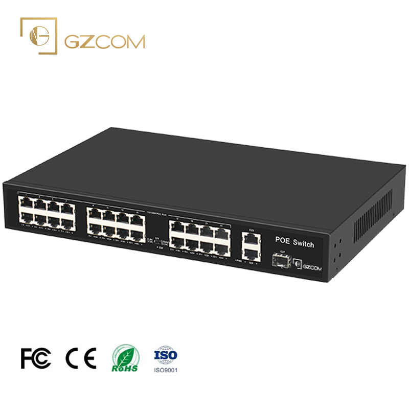 Сетевой коммутатор PoE на 24 порта для IP-камеры CCTV