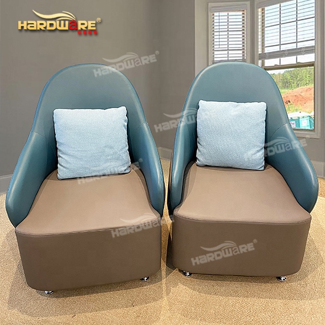 Hotel living room furniture reception leisure chair modern leather lounge sofa