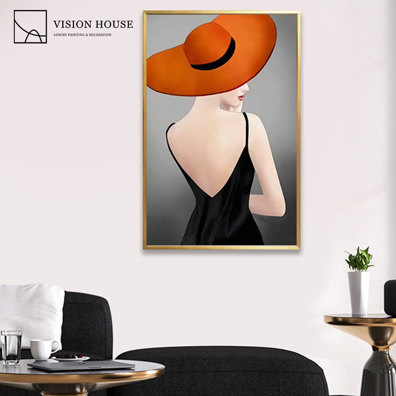 Women Portrait Handmade Wall Art Home Decor Oil Painting Canvas