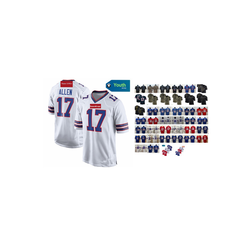 buffalo city bill Youth football game day josh allen jersey