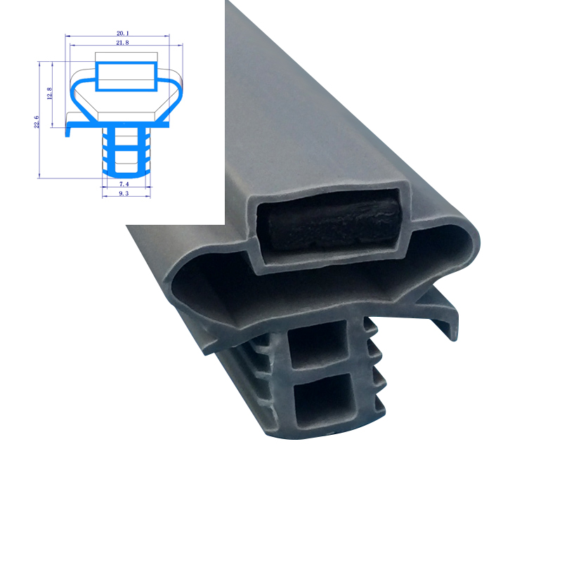 extruded freezer door rubber strip magnetic refrigerator door gasket sliding rubber seal