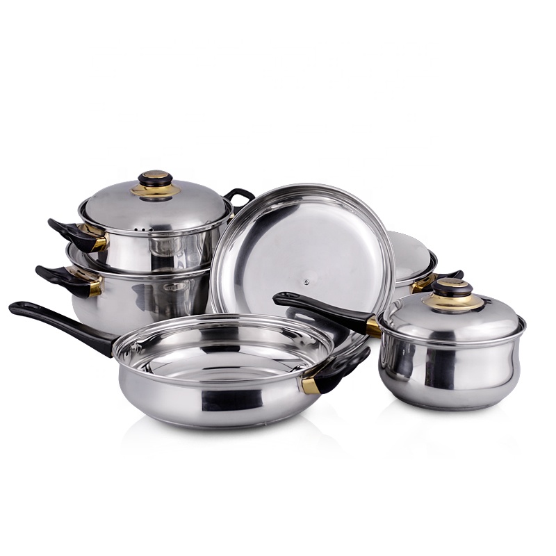 Gift Box Packaging 12pcs Induction Stainless Steel Cookware Set with Best Quality