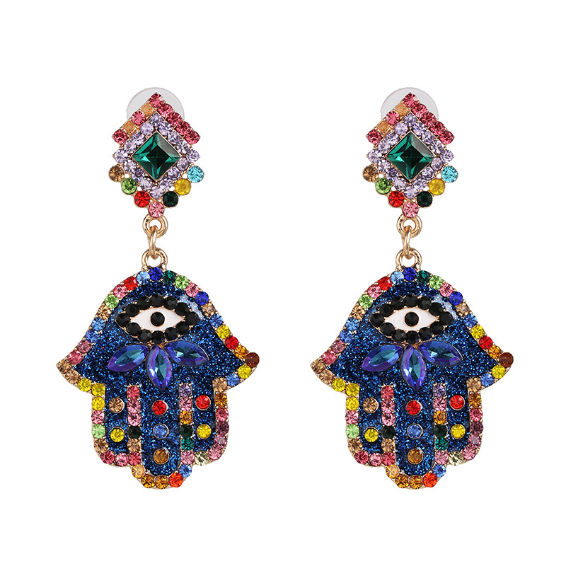 2021 new palm eye diamond earrings wholesale