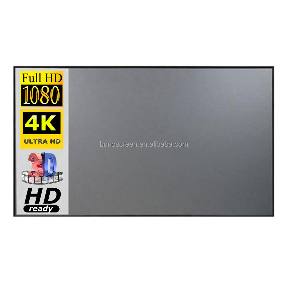 Простой 120 дюймовый экран для проектора ALR 16:9, тканевый экран для домашнего кинотеатра, настенные экраны с защитой от света