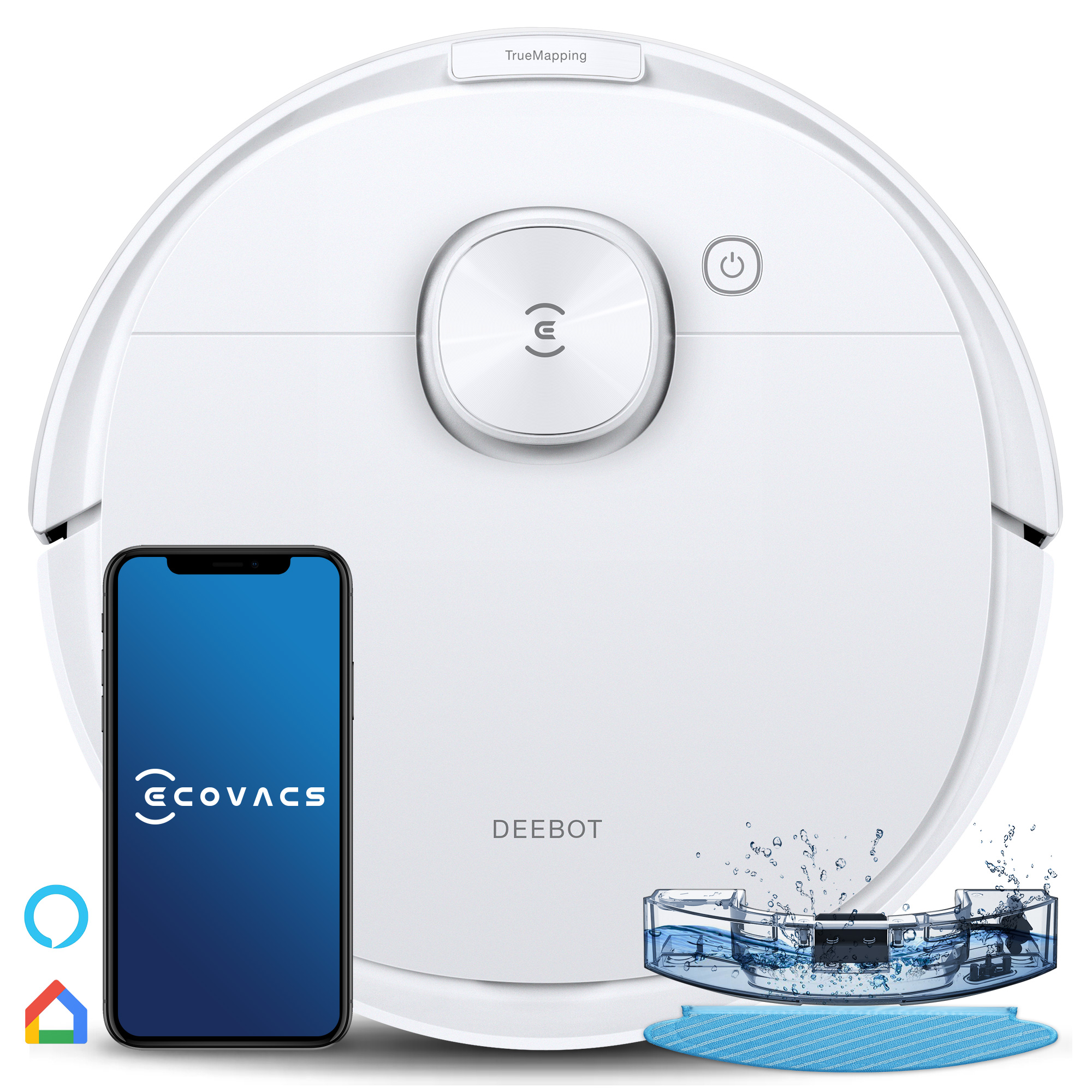ECOVACS DEEBOT N8 белый, привлекательная цена, новый тип волос, интеллектуальный пылесос