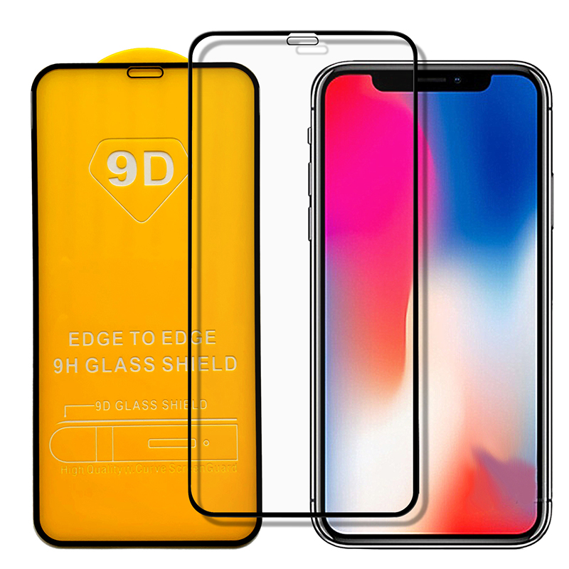 For iPhone 12 Screen Protector, full curved 3D 5D tempered glass screen protector 9H full glue