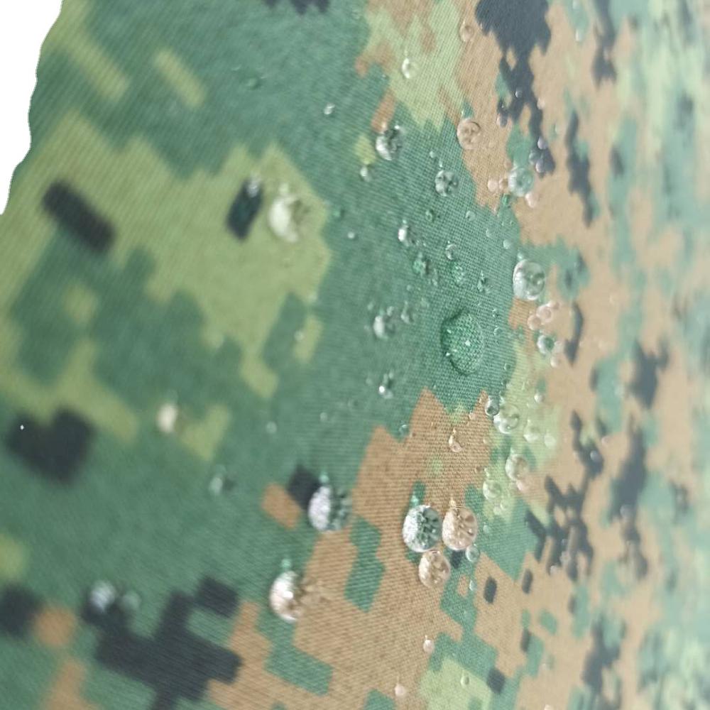 waterproof polyester cotton canvas fabric ripstop blend fabric military digital camouflage printed for military fabric