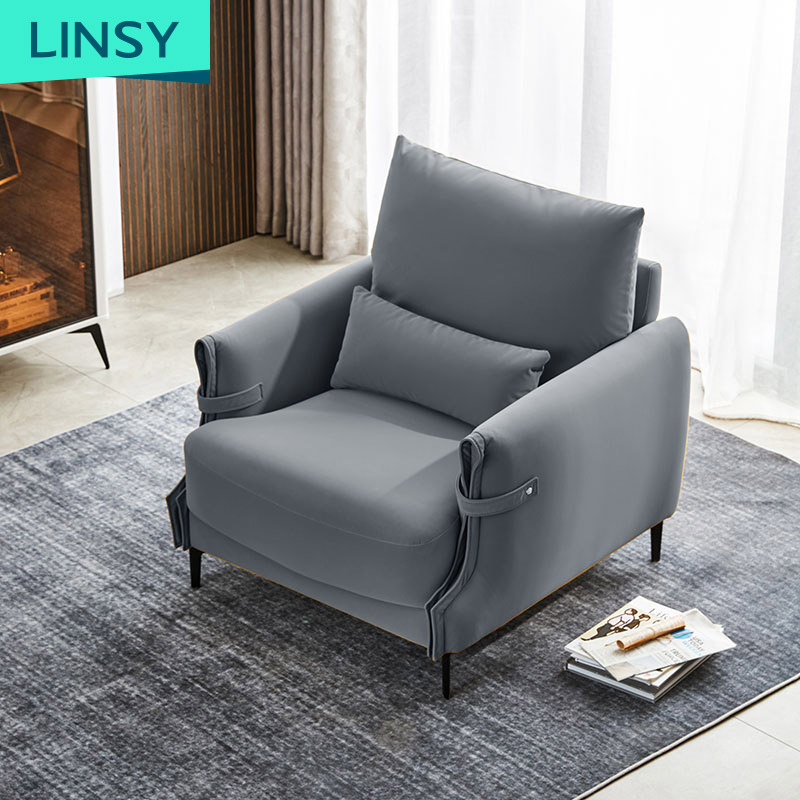 Современный желтый и серый диван Linsy, комплект мебели, стул для отдыха, роскошные тканевые стулья для квартиры, гостиной Dy32