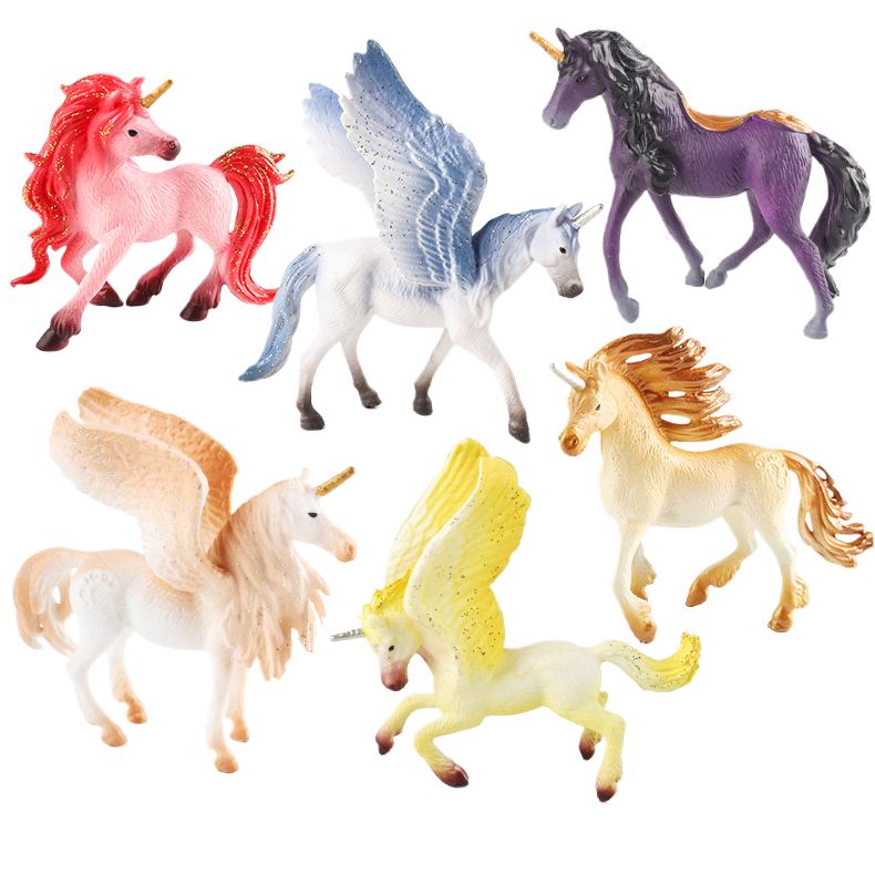 yxs children simulation tale mythological miniature animal God beast fairy horse model toy