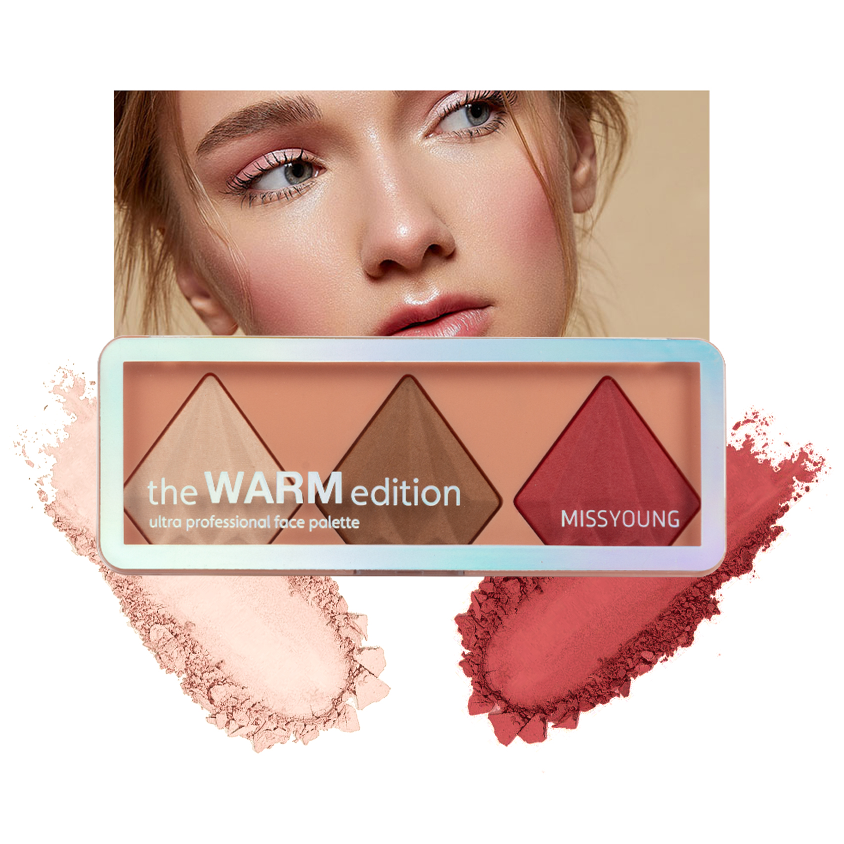 Create Your Own Brand 3 in one Contour Palette Oem Blush Palette Highlighter Foundation