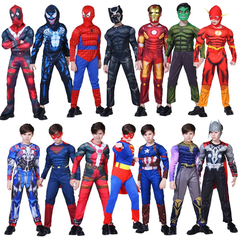 New Classic Tv & Movie Kids Superhero Costumes Superhero Boy Jumpsuit Halloween Infant Custom Super Hero