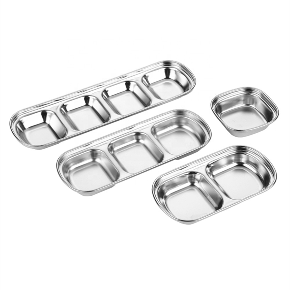 Durable stainless steel kitchenware soy sauce dish stainless steel sauce dish