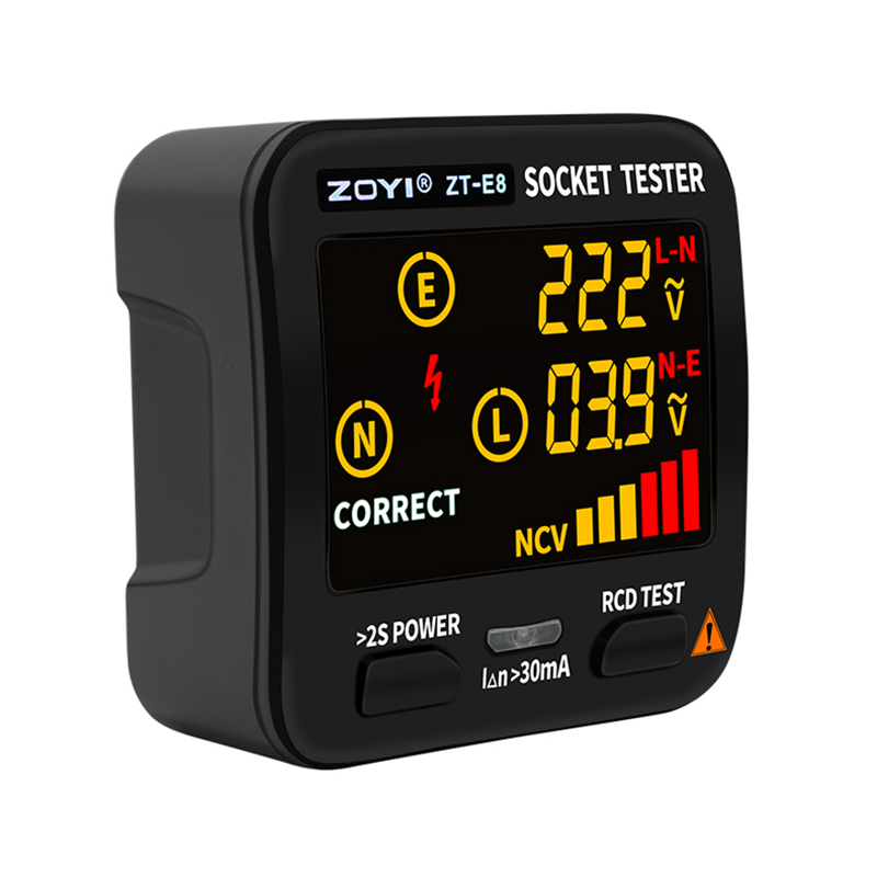 Стандарта ЕС, США, Великобритании тестером ZOYI ZT-E8 открытый грунт Горячая нейтральная обратная индикатор прибор для проверки патронов со светодиодным дисплеем