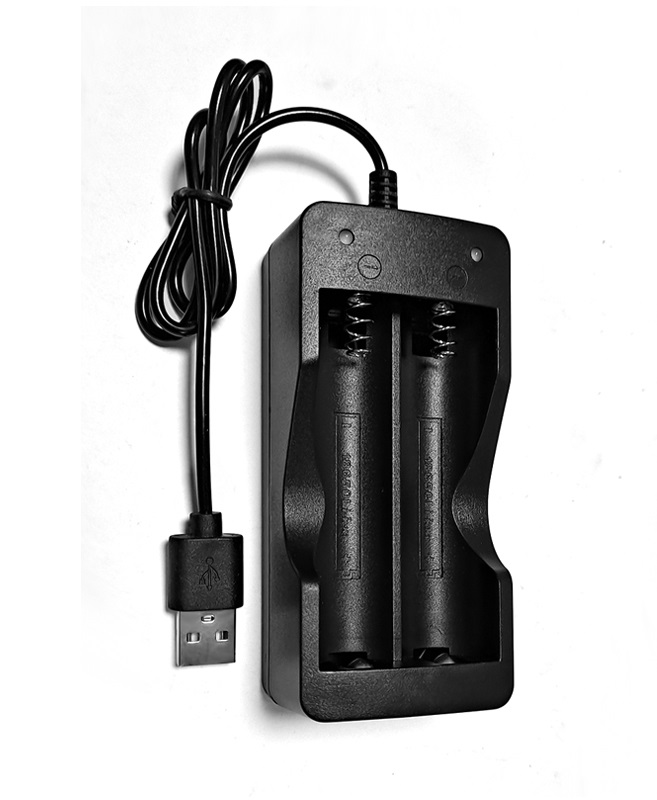 PUJIMAX Universal Dual Slots Battery Charger For 18650 Liion Batteries With USB Cable For Electronic Equipment Accessories