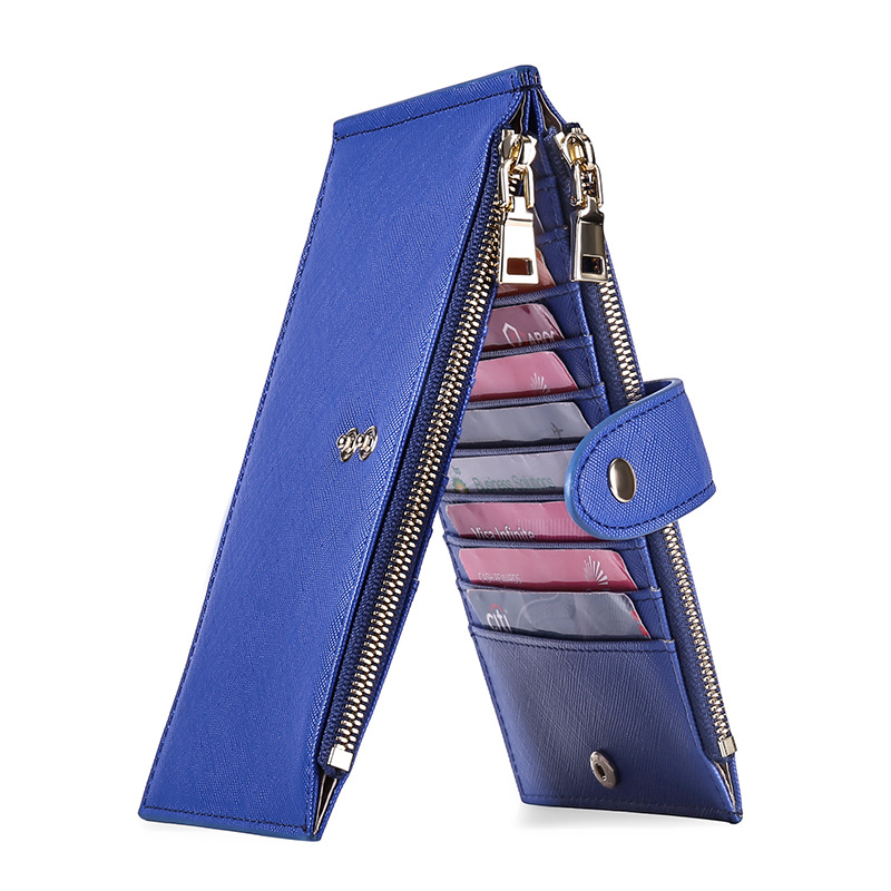 RFID bifold wallet Ladies Multifunction Leather Anti-theft Wallet