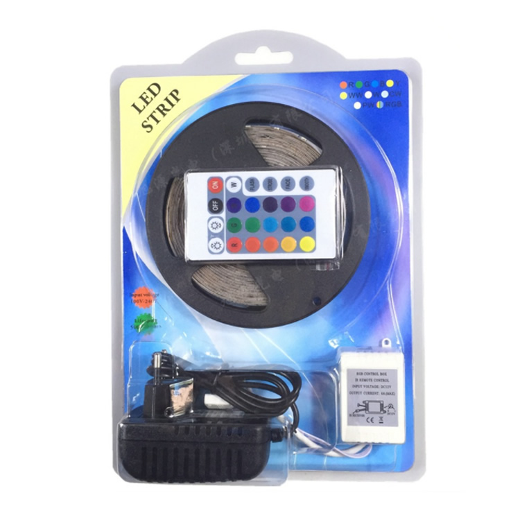 12 В smd 5050 2835 rgb светодиодная полоса освещения Набор 24 клавиши 44 клавиши ИК пульт дистанционного управления rgb Светодиодные полосы комплект с адаптером питания