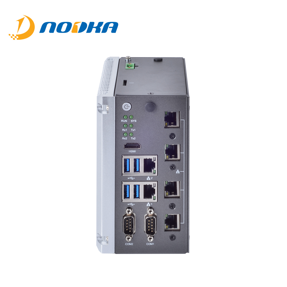 Промышленная компактная компьютерная система на Din-рейке с 6 портами LAN