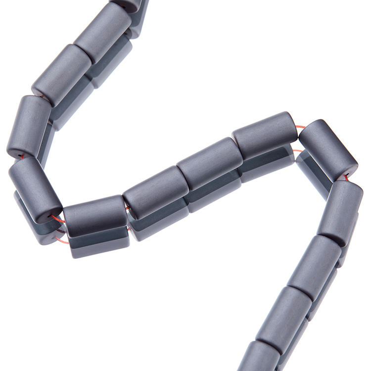 Frosted straight pipe hematite material/beads/ferrite material can be customized