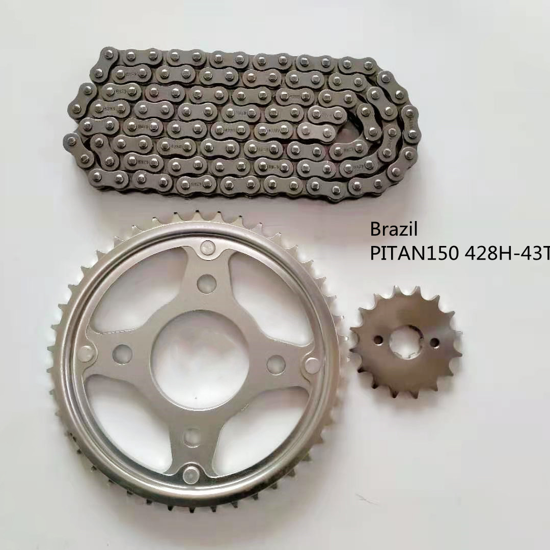 Inmetro цепные наборы 150 cc 428 H цепь с 43-16 зубьями звездочка/Cadena & pinon комплект.