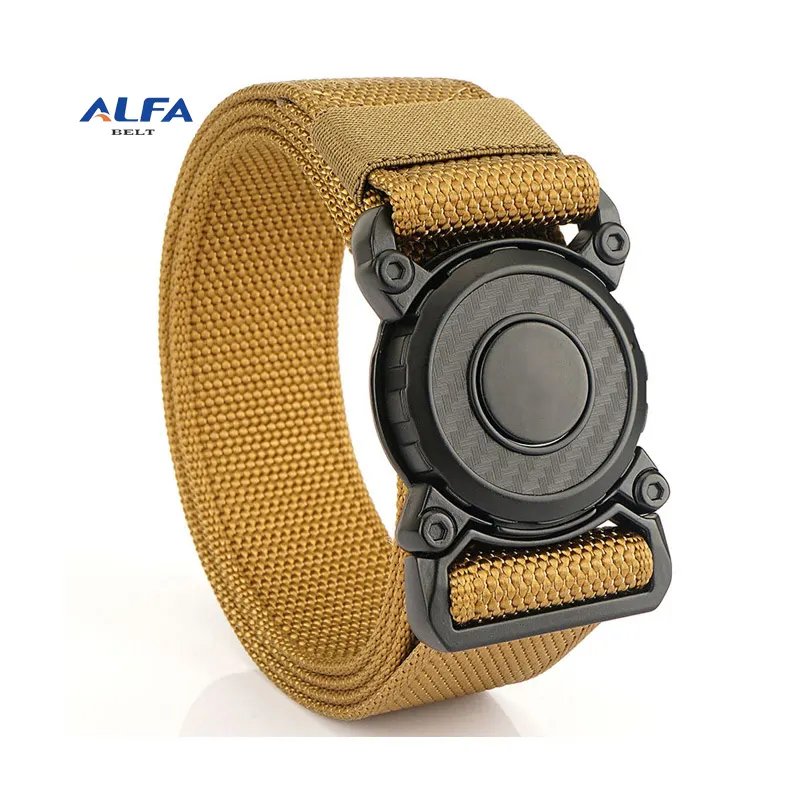 Alfa 3.8cm Quick Release Belt For Men Braided Belts For Men Heavy-duty Belts