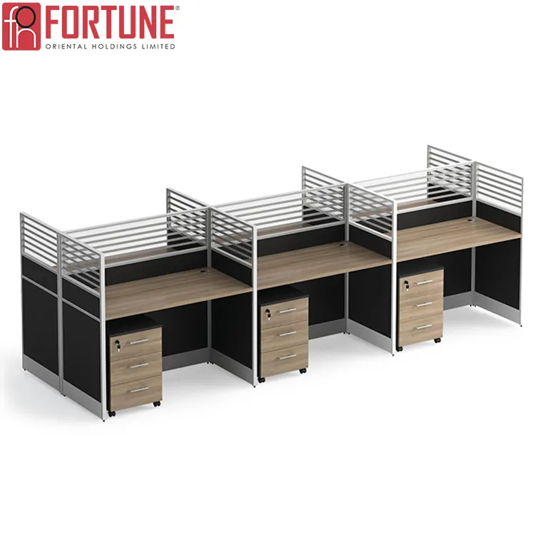 6x6 office furniture staff cubicles desk straight line workstation computer cubicles call center