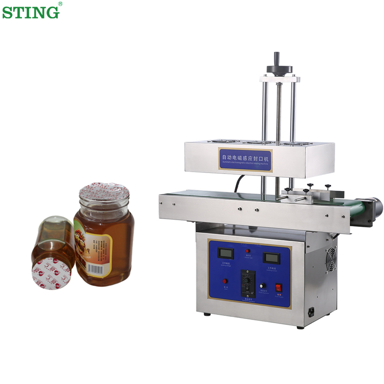 Small Automatic Electromagnetic Induction Aluminum Foil Sealing Machine Packing Line Jars Bottles Sealing Machine