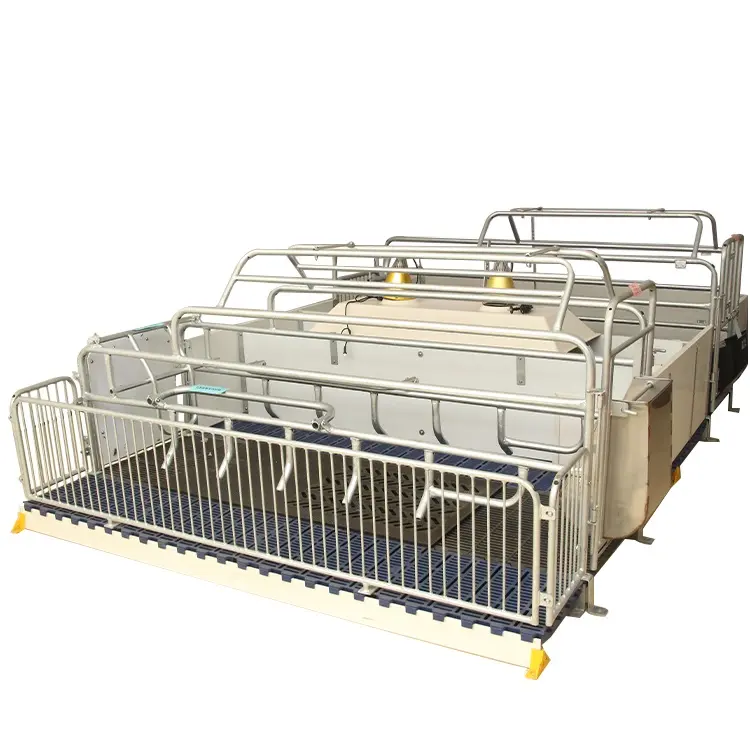 2021 Hot Sale Swine Farm Pig Cage Equipment Breeding Stalls Of Galvanized Sow Farrowing Crate