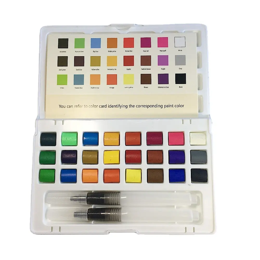 high quality Brilliant Water Colors Set Free Refillable Water Brush, Sponge