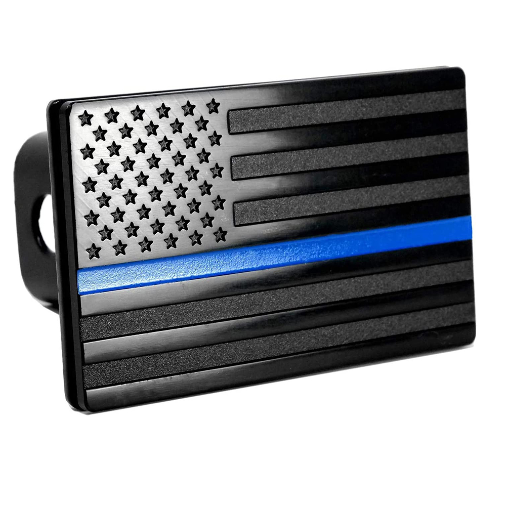 3*5 inch Metal USA Flag Trailer Hitch Cover Fits 2" Receivers
