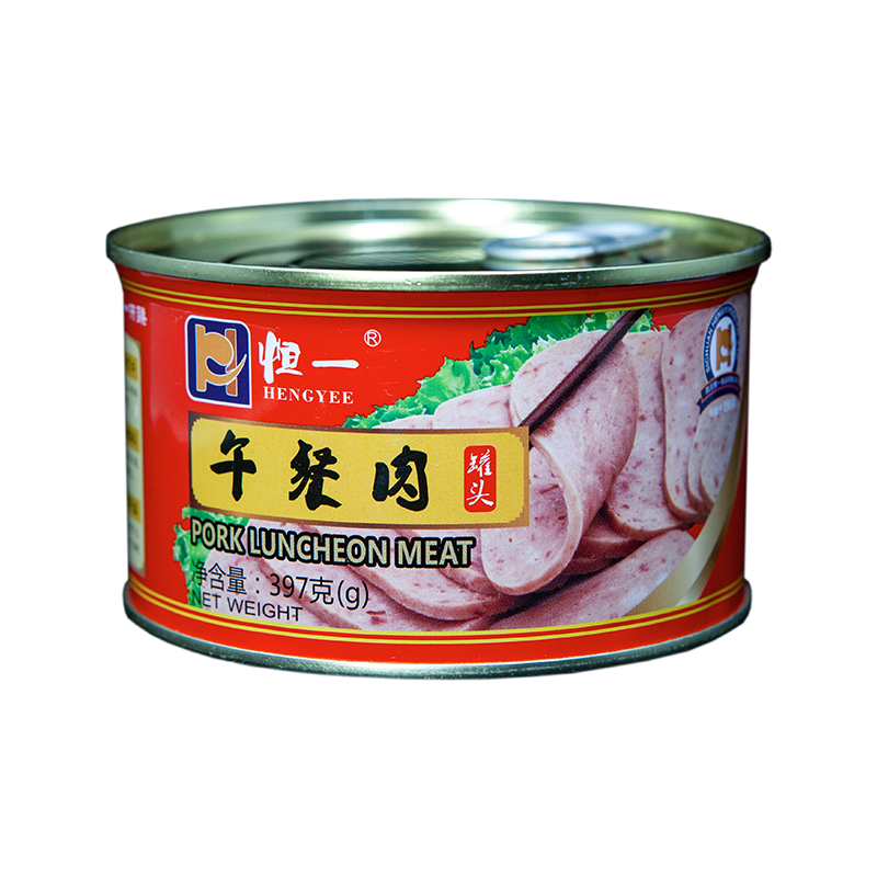 Прямая Заводская поставка, вкусный высококачественный консервированный свиный обед, мясо 397 г, консервированное мясо, круглая банка
