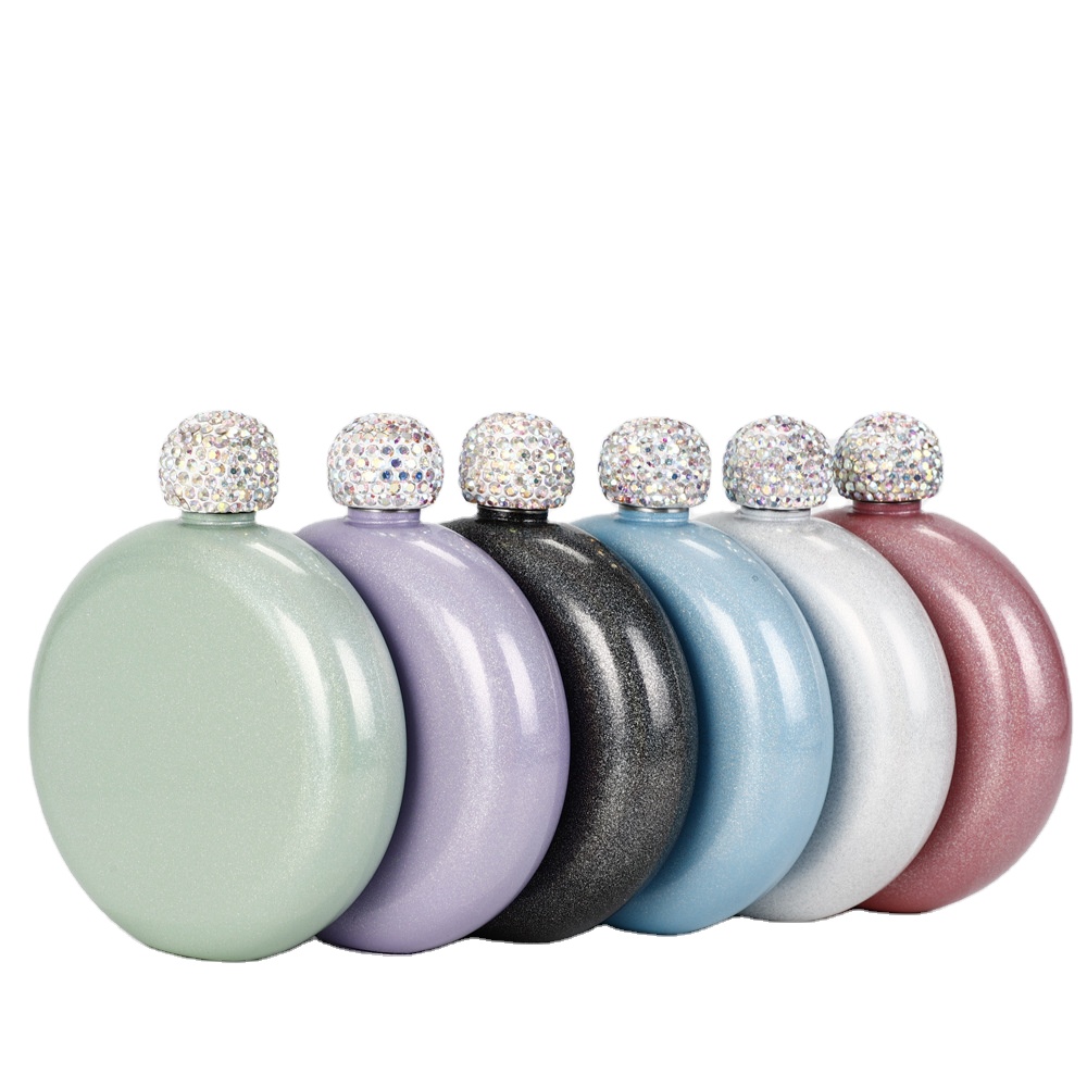 women personalized mini portable small wine pot 304 stainless steel glam flask for party