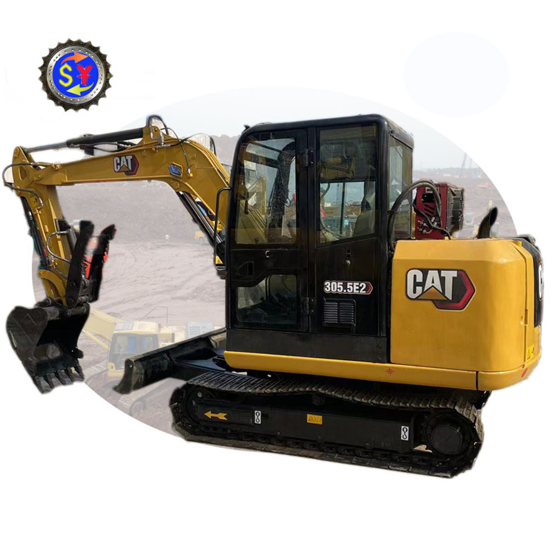 Tier 4 Caterpillar 305.5E2 mini crawler excavator with thumb EPA CE engine 5.5ton earth-moving shovel ZX55 PC55 305.5E2