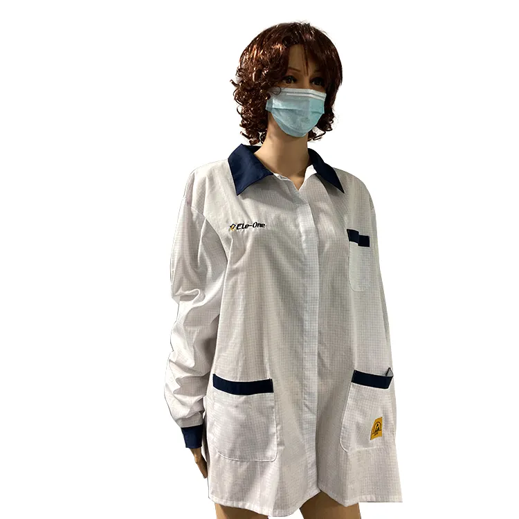 Top Quality Special Design Working All Sizes Available ESD Antistatic TC Coat Cleanroom Clothing