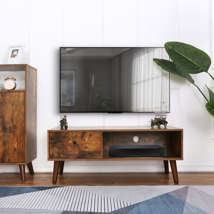 Wholesale Wooden TV Stand Industrial Style TV Console Table Media Entertainment Center Television Unit Coffee Table