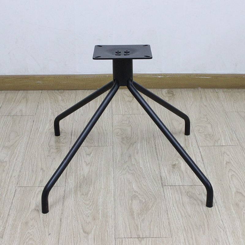 Modern Four-star Chair Legs Black Tapered Pipe Metal Chair Frame Dining Chair Swivel Base Detachable Furniture Accessories