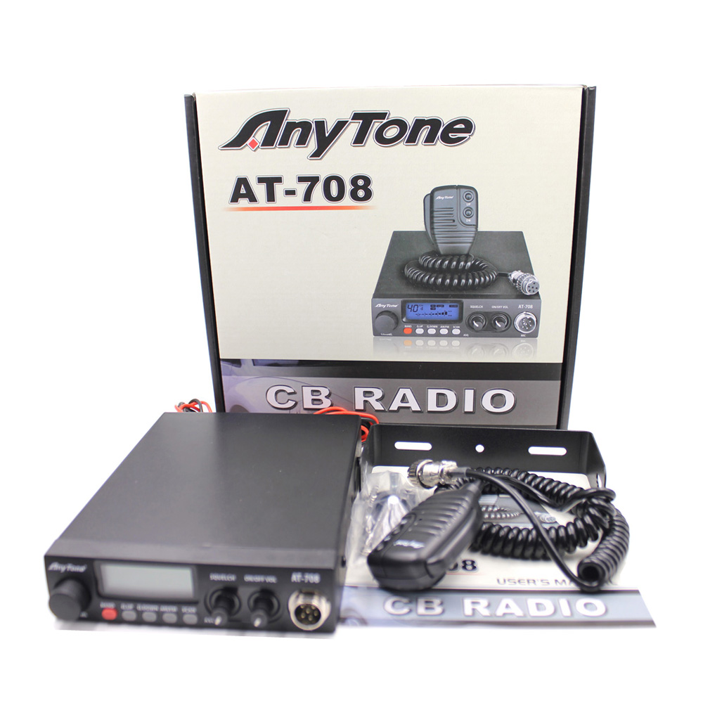 Радиоприемник ANYTONE CB 27 МГц AT-708 plus 24,265-29,655 МГц 8 Вт 40CH CB рация для связи